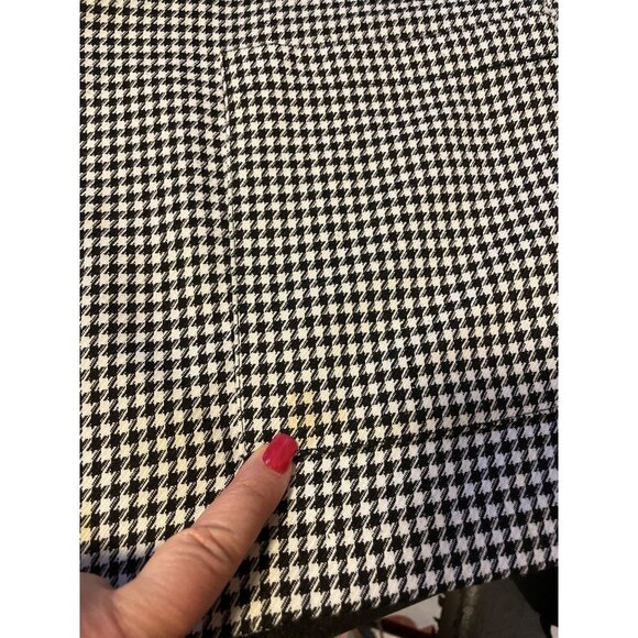 Vintage 80s 90s Kipa Bay Long Black White Single Button Houndstooth Blazer - Picture 6 of 10